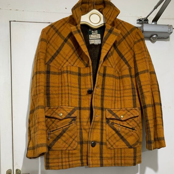 VINTAGE BUFFALO CLUB SHERPA LINED WOOL PLAID JACKETS SIZE S - Picture 11 of 13